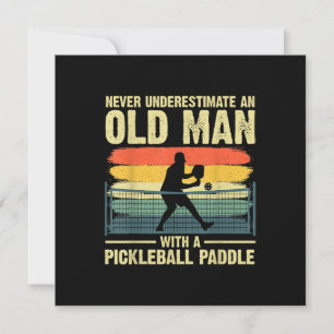 Carte De Remerciements Cool Pickleball Design Pour Hommes Grandpa Pickleb