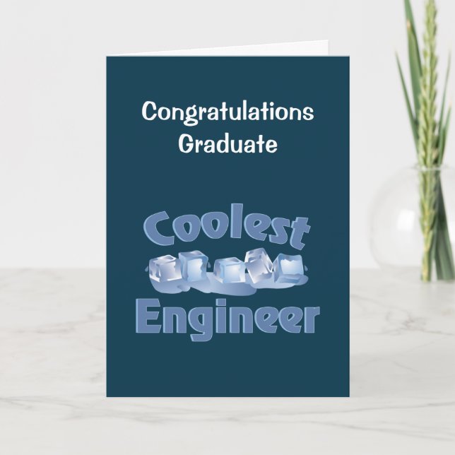 Carte De Remerciements Coolest Engineer Ice Graduation Card (Devant)