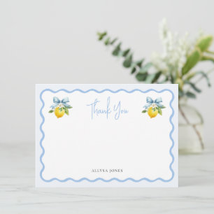 Carte De Remerciements Coquette Lemon Baby shower italien Wavy