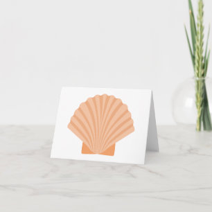 Carte De Remerciements Coquillage de plage orange nautique - Merci, Bonjo