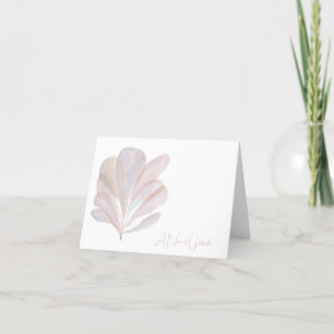Carte De Remerciements Corail aquarelle personnalisable