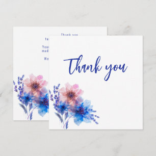 Carte De Remerciements 💍 Cornflowers et Lavender Bliss