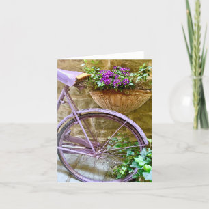 Carte De Remerciements Cortona vélo avec fleurs