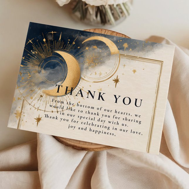 Carte De Remerciements Cosmic Night Wedding (Créateur téléchargé)