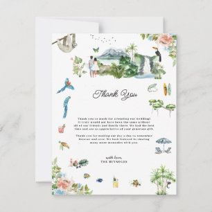 Carte De Remerciements Costa Rica   Remerciements de mariage illustrés