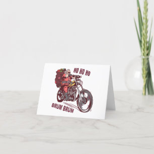 Carte De Remerciements Costume de Noël père Noël Biker pour Invitatiatiat