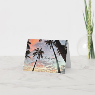 Carte De Remerciements Coucher de soleil hawaïen