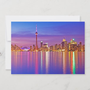 Carte De Remerciements Coucher de soleil sur la ligne d'horizon de Toront