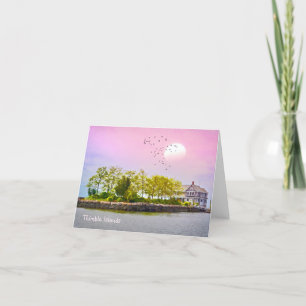 Carte De Remerciements Coucher de soleil sur l'île de Thimble