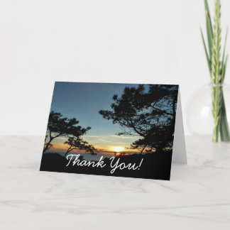 Carte De Remerciements Coucher de soleil sur Torrey Pine III Paysage cali