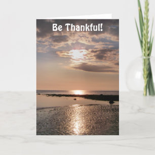 CARTE DE REMERCIEMENTS COUCHER DU SOLEIL