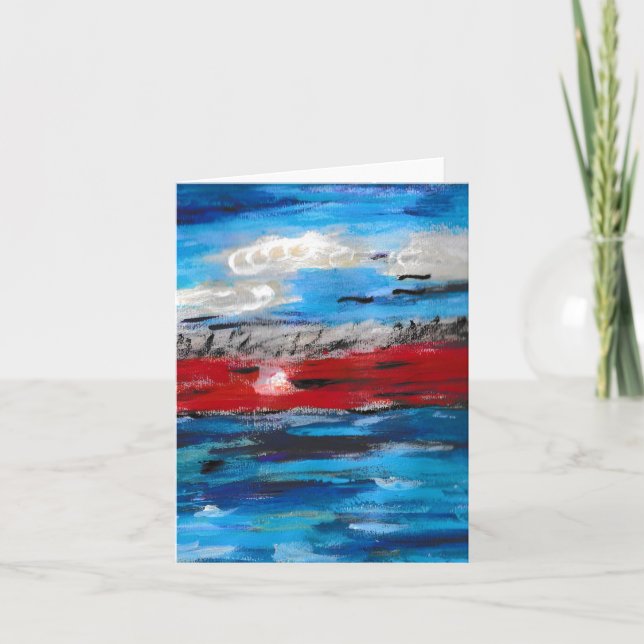 Carte De Remerciements Coucher du soleil (Devant)