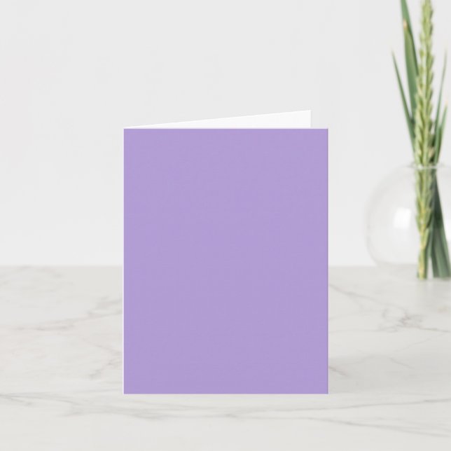 Carte De Remerciements Couleur claire pastel violet (Devant)