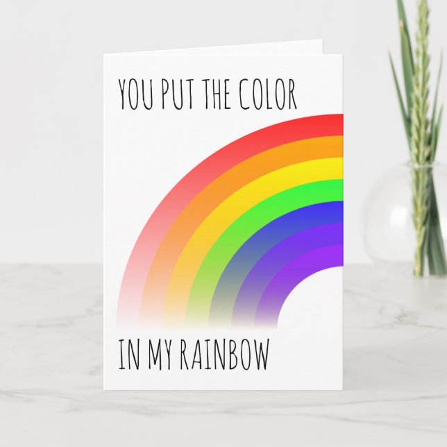 Carte De Remerciements Couleur dans Mon arc en ciel (Devant)