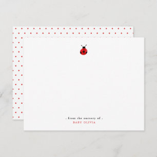 Carte De Remerciements Couleur d'eau mignonne fille Bug