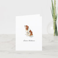 Couleur d'eau mignonne King Charles Spaniel