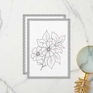 Carte De Remerciements Couleur florale simple et élégante Votre propre ca