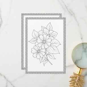 Carte De Remerciements Couleur florale simple et élégante Votre propre ca