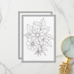 Carte De Remerciements Couleur florale simple et élégante Votre propre ca