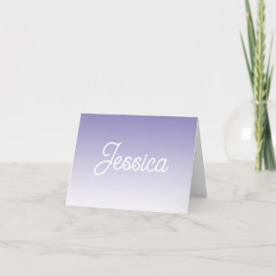 Carte De Remerciements Couleur lilas clair ombrée (modifiable) et votre t