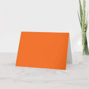 Carte De Remerciements Couleur unie Orange Tigre