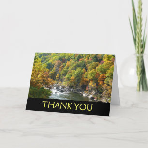 Carte De Remerciements Couleurs d'automne au parc d'État d'Ohiopyle