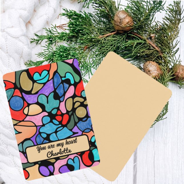 CARTE DE REMERCIEMENTS COULEURS D'EAU NUMÉRIQUE NEUROGRAPHIQUE (Créateur téléchargé)