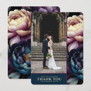 Carte De Remerciements Couleurs Florales Changeantes