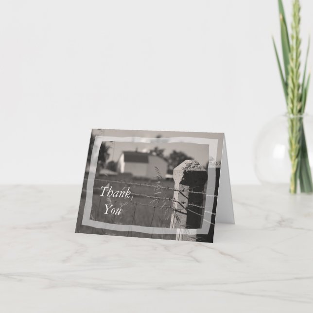 Carte De Remerciements Country Farm Wedding Bridesmaid Thank You (Devant)