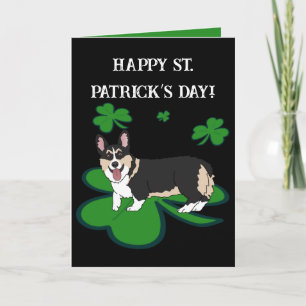 Carte De Remerciements Coupe Corgi de la Saint-Patrick