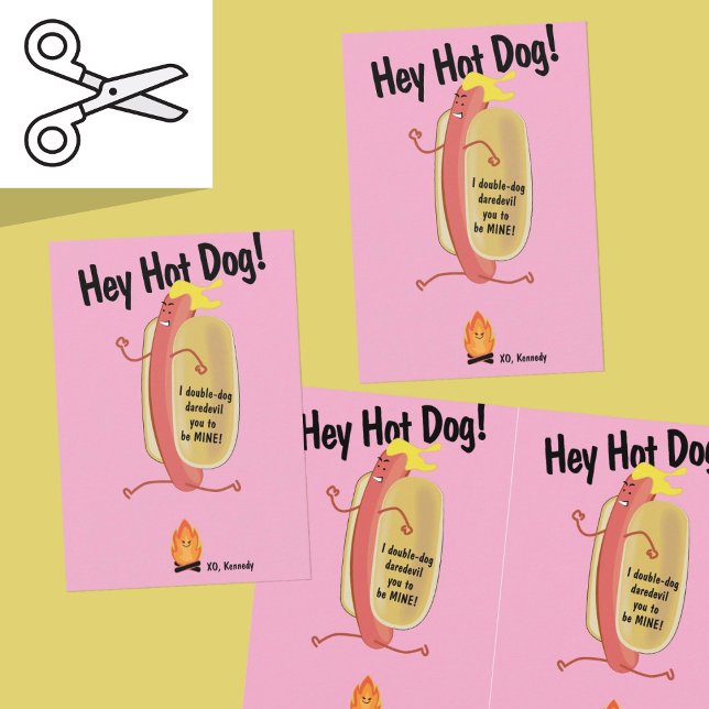 Carte De Remerciements Coupe-feu Chaud Chien de Saint-Valentin (Créateur téléchargé)