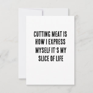 Carte De Remerciements Couper la viande c’est comme ça que je me express 