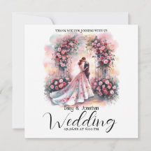 couple romantique sous mariage d'arc fleuri