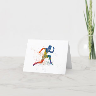 Carte De Remerciements Coureur d'athlétisme