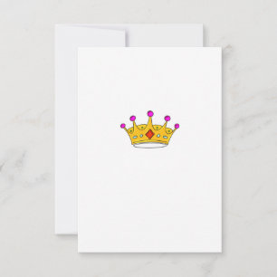 Carte De Remerciements Couronne de princesse, couronne de prince, thème d
