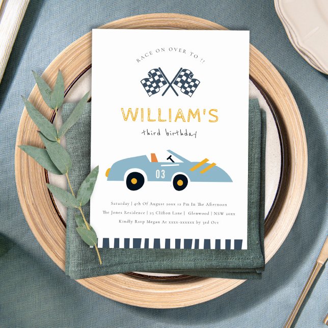 Carte De Remerciements Course sur plus de voiture de course n'importe que (Créateur téléchargé)