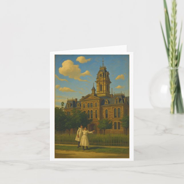 Carte De Remerciements Couthouse vintage (Devant)