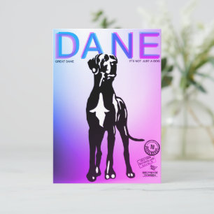 Carte De Remerciements Couverture de magazine drôle style, amoureux de ch