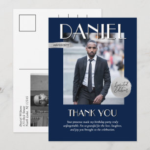 Carte De Remerciements Couverture de magazine personnalisée pour annivers