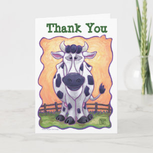 Carte De Remerciements Cow Party Centre