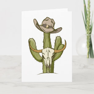 Carte De Remerciements Cowboy En Westen Cactus Idées Cadeaux Yeehaw