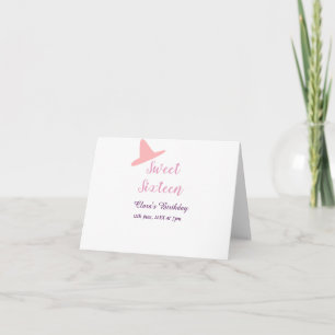 Carte De Remerciements cowboy fille doux 16e anniversaire rose violet nom