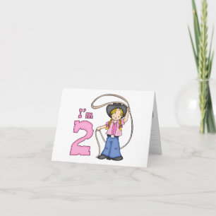 Carte De Remerciements Cowgirl Roper 2e anniversaire Renouvellement de l'