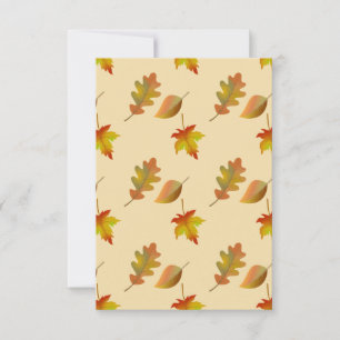 Carte De Remerciements Cozy autumn maple leaves oak leaves