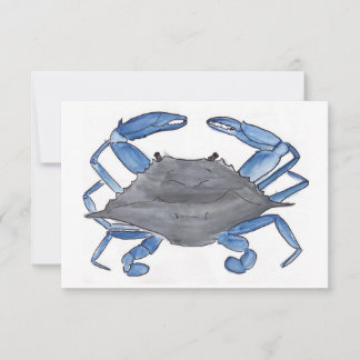 Carte De Remerciements Crabe bleu