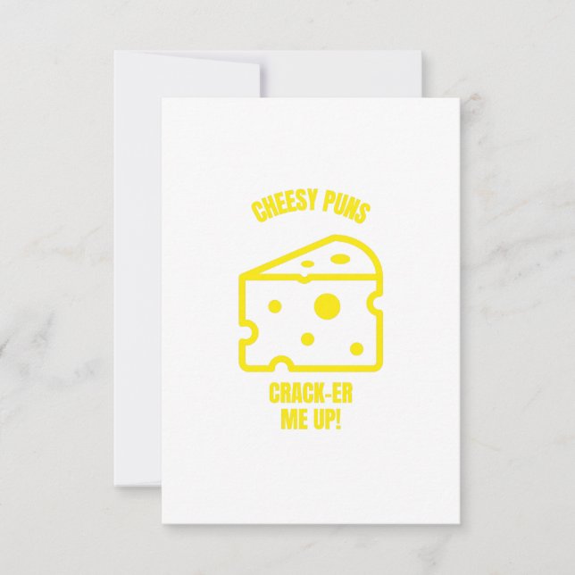 Carte De Remerciements Crack cheesy puns amusant pun au fromage blagues (Devant)