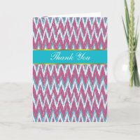 Cranberry et Turquoise Motif iKat ZigZag