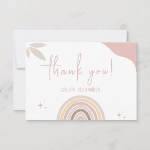 Carte De Remerciements Cream Pastel Simple minimaliste Baby shower