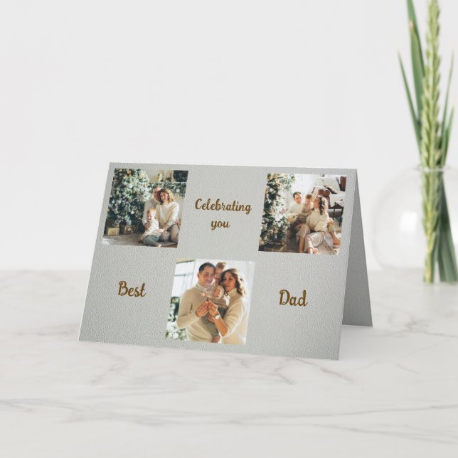 Carte De Remerciements Create Your Own Best Dad Card | Add Pictures&Text (Devant)