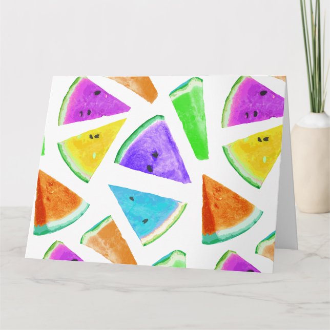 Carte De Remerciements Création du Motif de pastèque 6 (Devant)